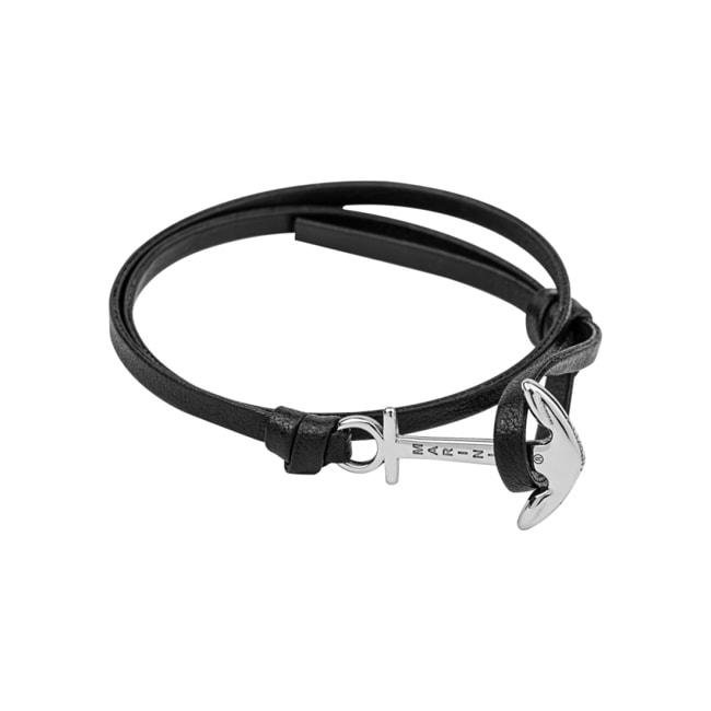 Paul Hewitt Armband The Anchorband Leder Midnight - PH-FB-207