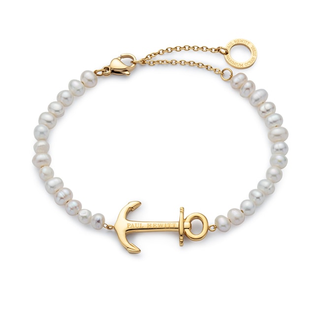 Paul Hewitt Armkette Anchor Beads Marinium Ocean Steel Goldig - PH-JE-0076