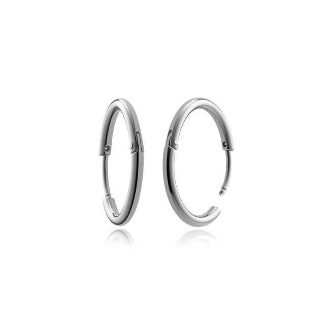Paul Hewitt Charm-Hoop Earrings Marinium Ocean Steel Silver - PH-JE-0461