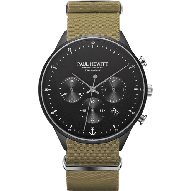 Paul Hewitt Chrono Marinium Ocean Steel Nato Olive Ø 42 - PH-W-0499