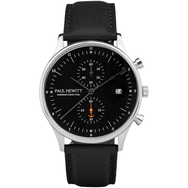 Paul Hewitt Chrono Quartz Leder Schwarz Ø 42 - PH-W-2036