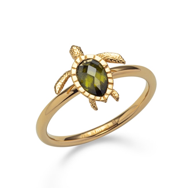 Paul Hewitt Damenring Turtle Marinium Ocean Steel Goldig - PH-JE-0267