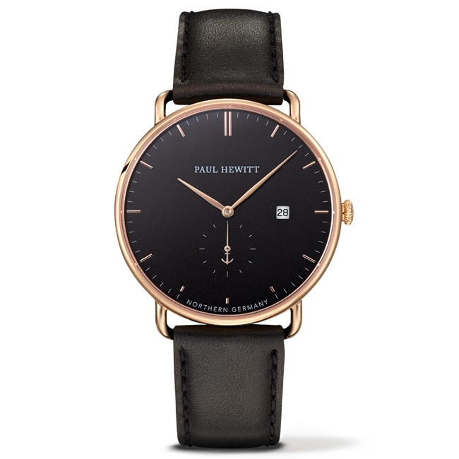 Paul Hewitt Grand Atlantic Line Black Sea IP Gold Leather Black Ø 42 - PH-TGA-G-B-2