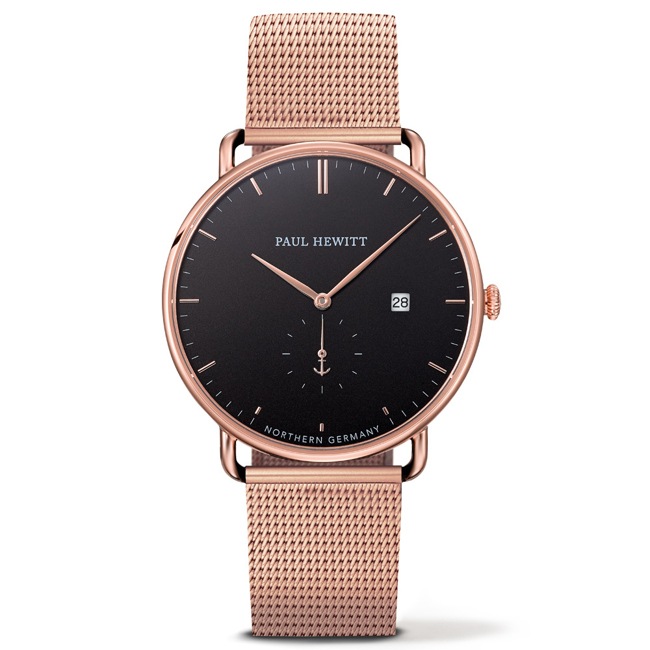 Paul Hewitt Grand Atlantic Line Black Sea IP Rose Metal Ø 42 - PH-TGA-R-B-4