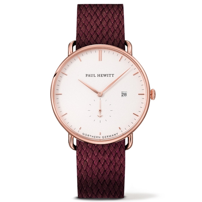 Paul Hewitt Grand Atlantic Line White Sand IP Rose Perlon Dark Berry Ø 42 - PH-TGA-R-W-19