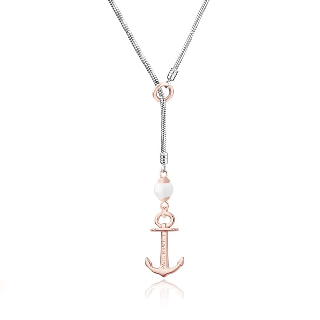 Paul Hewitt Necklace Anchor Pearl IP Rose - PH-N-AP-SR