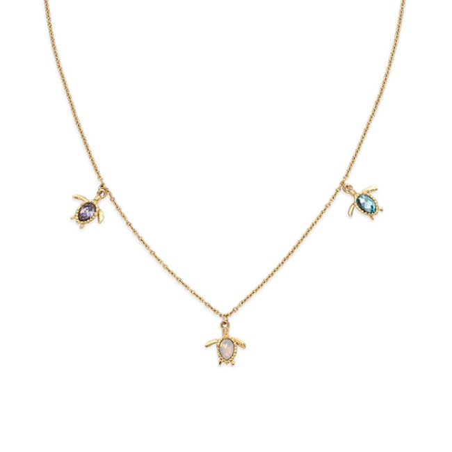 Paul Hewitt Necklace Turtle Rainbow Marinium Ocean Steel Gold - PH-JE-2083