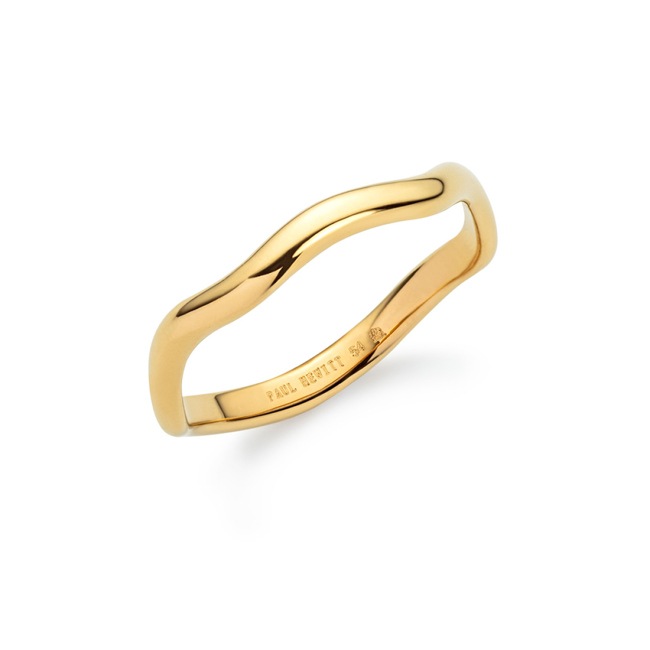 Paul Hewitt La Mer Toujours Ring Waves Marinium Ocean Steel Gold - PH-JE-1814