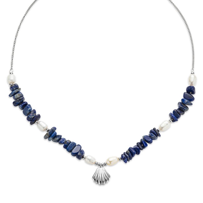 Paul Hewitt La Mer Toujours Collier Scallop Stone Marinium Stainless Steel Argenté - PH-JE-1852