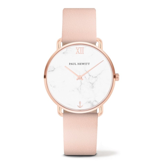 Paul Hewitt Miss Ocean Line Marble IP Rose Leather Nude Ø 33 - PH-M-R-M-30S