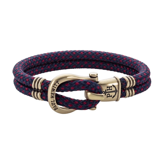 Paul Hewitt Phinity Messing Shackle Nylon Marineblau-Rot - PH-SH-N-M-NR