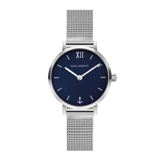 Paul Hewitt Sailor Line Modest Blue Lagoon Mesh Silver Ø 28 - PH-SA-S-XS-B-45S
