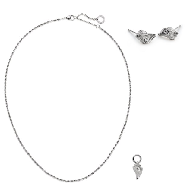 Paul Hewitt Jewellery Set Sea Shell Marinium Ocean Steel Silver - PH-SET-4