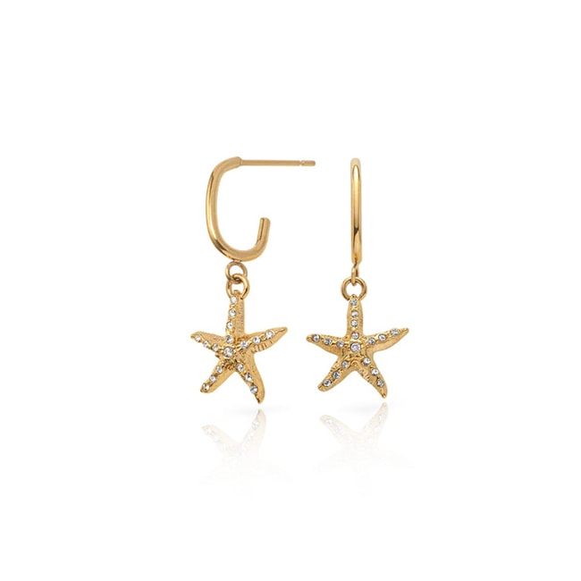 Paul Hewitt Sea Star Boucle D'oreille Créoles Ocean Steel Doré - PH-JE-1096