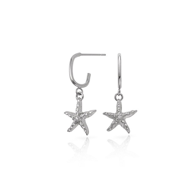 Paul Hewitt Sea Star Boucle D'oreille Créoles Ocean Steel Argenté - PH-JE-1098