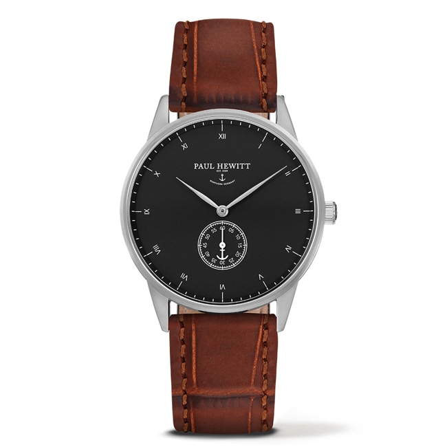 Paul Hewitt Signature Line Black Sea Leather Croco Dark Brown Ø 38 - PH-M1-S-B-14