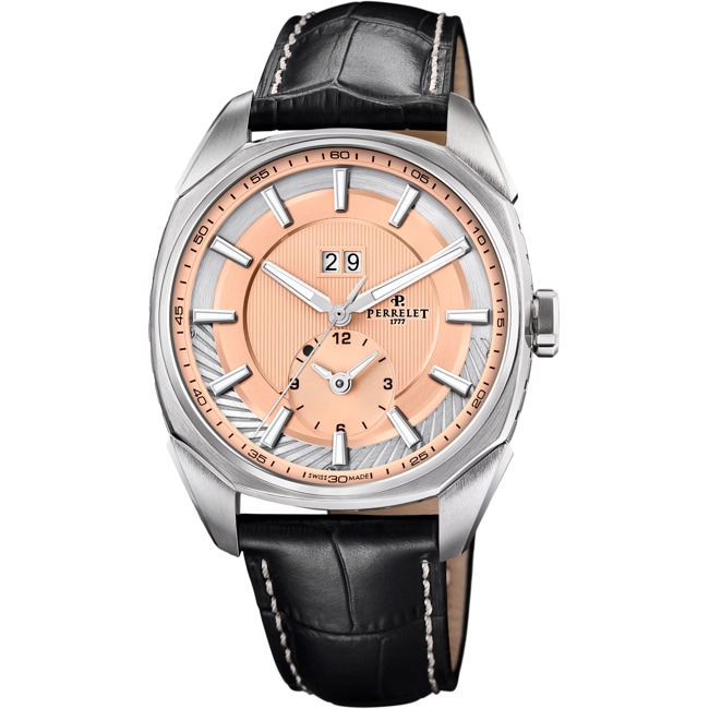 Perrelet Lab Peripheral Dual Time Big Date Salmon - A1101/6