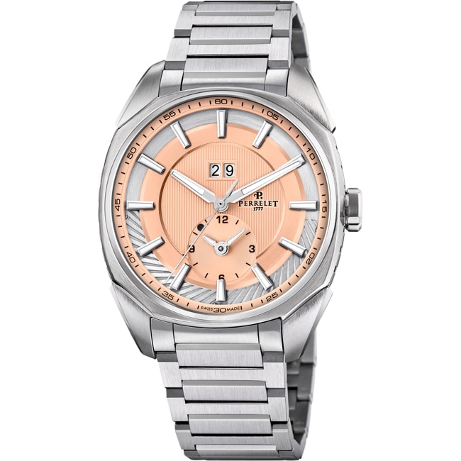 Perrelet Lab Peripheral Dual Time Big Date Salmon - A1101/E