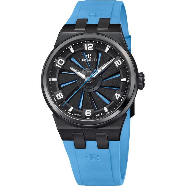 Perrelet Turbine 41 Titanium Ice Blue - A4067/7