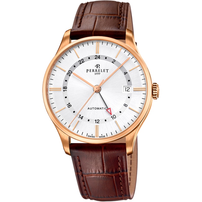 Perrelet Weekend GMT Rose / Silver - A1305/1
