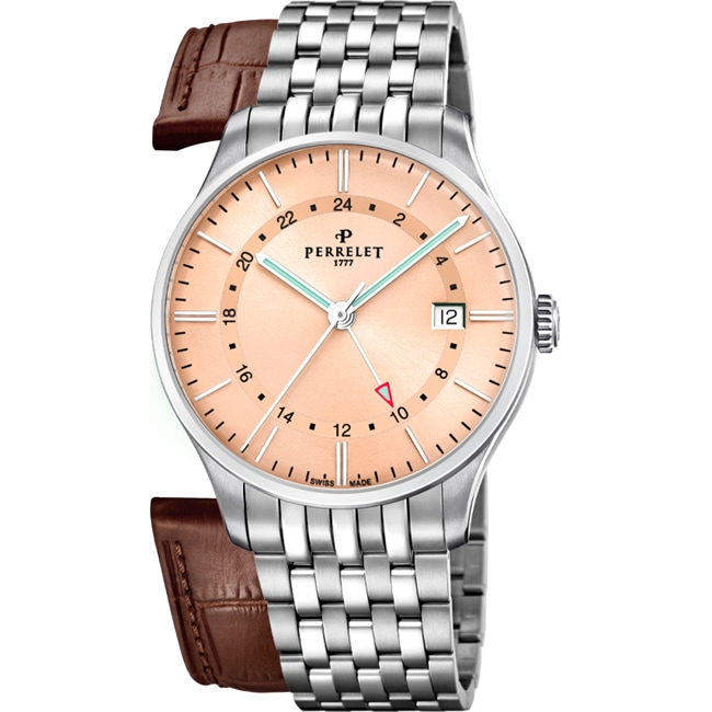Perrelet Weekend GMT Salmon - A1304/D