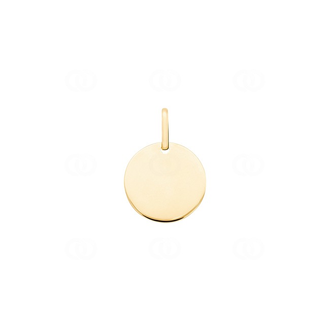 Plaquette or jaune 375/9 ct ronde Ø 12mm - 9KV4