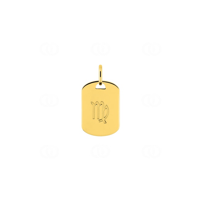 Plakette 375/9 K Gelbgold Sternzeichen Jungfrau - 397590.00