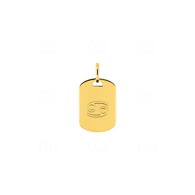 Plakette 375/9 K Gelbgold Sternzeichen Krebs - 397588.00