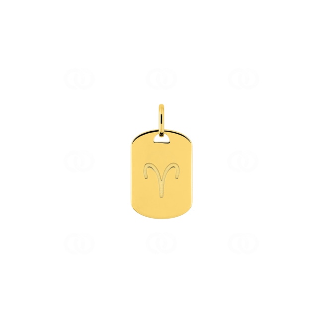 Plakette 375/9 K Gelbgold Sternzeichen Widder - 397585.00