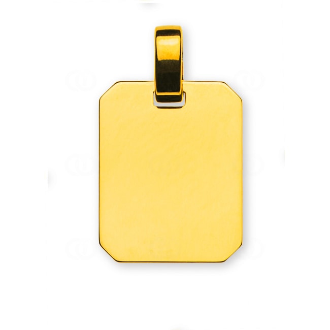 Plaquette or jaune 750/18 ct 18x14mm - AGO1003