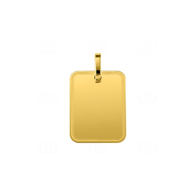 Engravable Pendant 750/18 K Yellow Gold framed - AY2008