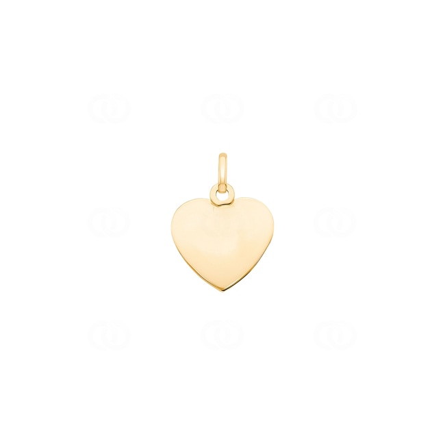 Plakette 750/18 K Gelbgold Herz 15x16mm - 631.1