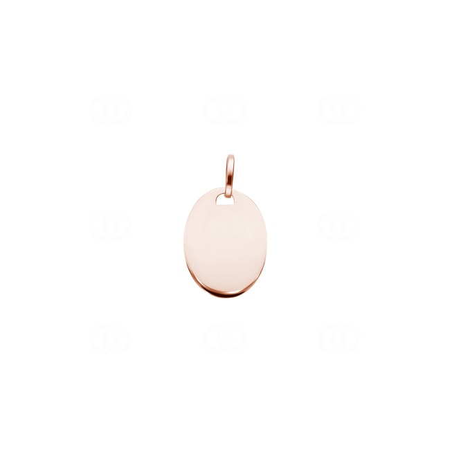 Engravable Pendant 750/18 K Rose Gold oval 11x15mm - T8R