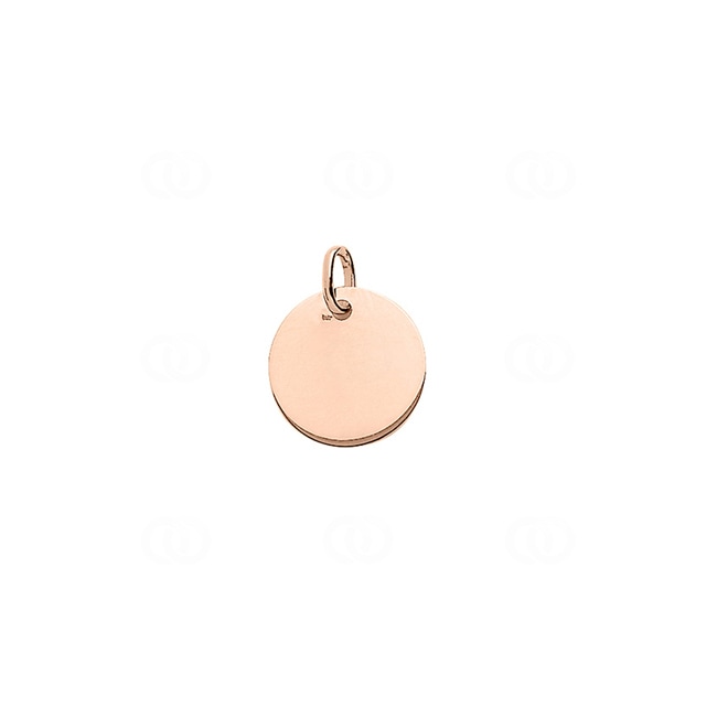 Plakette 750/18 K Roségold rund Ø 15mm - V6R