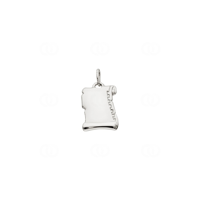 Plakette 925 Silver rhodium-plated Parchment 14 x 18mm - 306241