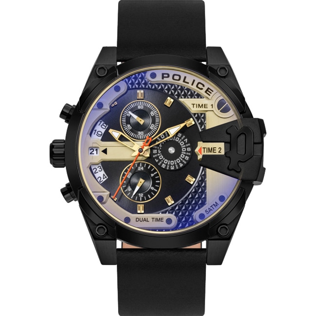 Police Danu Dual Time Schwarz - PL16066JSB/02