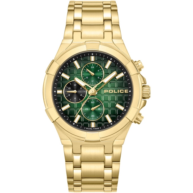 Police Guardian Chronograph Gold / Green - PEWGK0082003