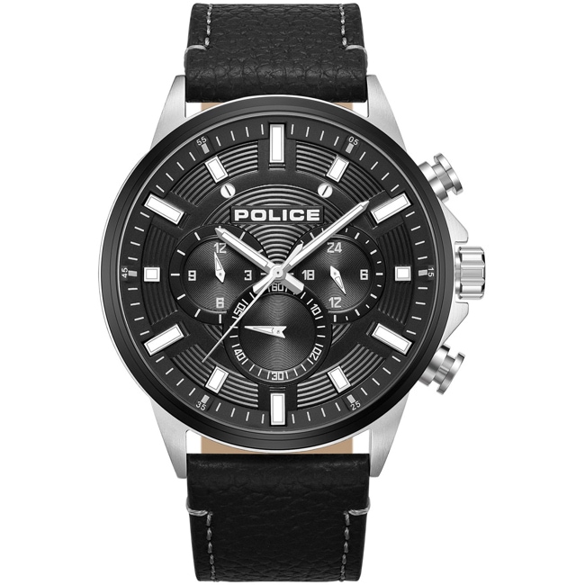 Police Kismet Day-Date Silvery / Black - PEWJF2195141M
