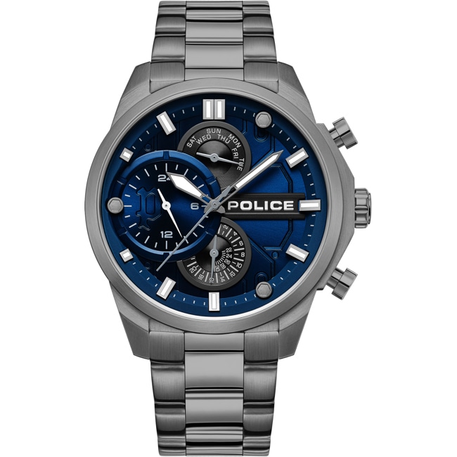 Police Reactor Day-Date Gris / Bleu - PEWGK0039205