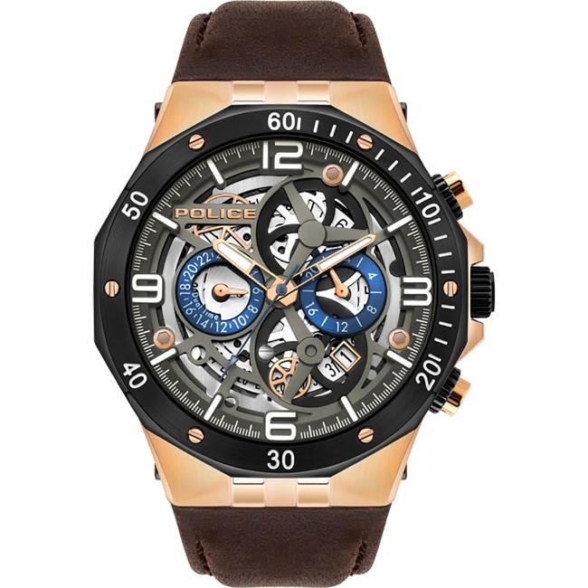 Police Rizal Dual Time Rose - PL16065JSRB/61