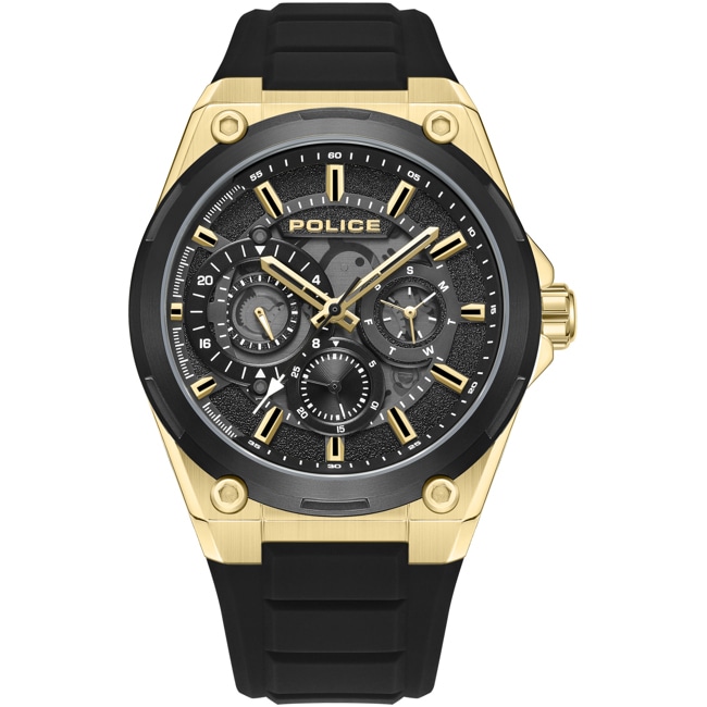 Police Salkantay Day Date Goldig / Schwarz - PEWJQ2203241