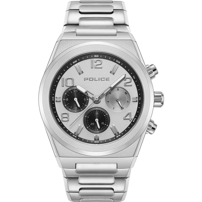 Police Salkantay Day Date Silbrig - PEWJK2226704