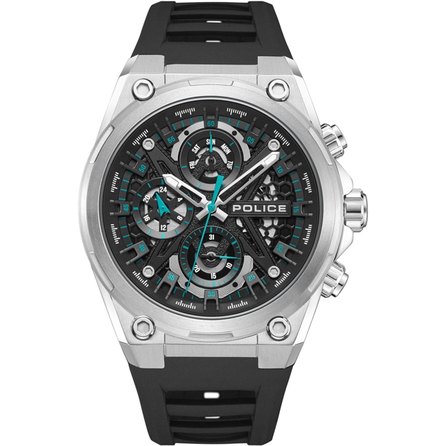 Police Sonic Day Date Silvery / Black - PEWGQ0054301