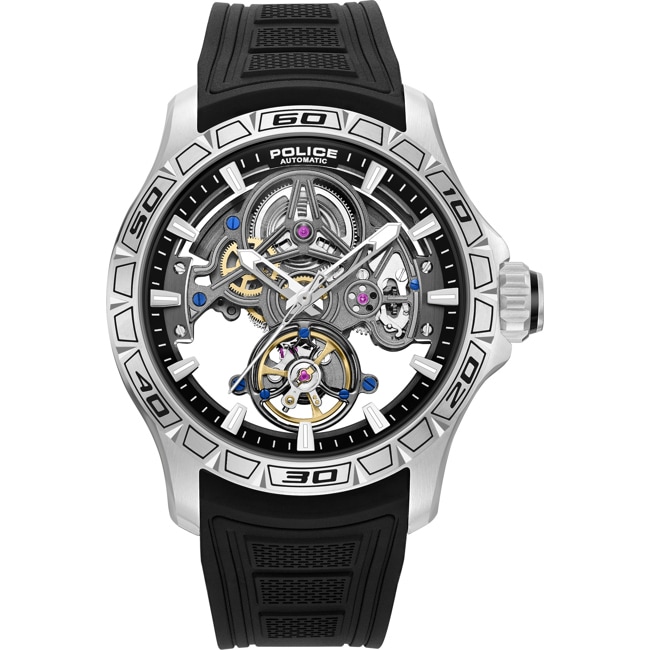Police Spirit Automatik Silbrig / Schwarz - PEWGR0097801