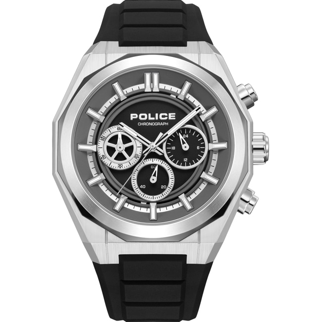 Police Steward Chronograph Silbrig / Schwarz - PEWGO0093702