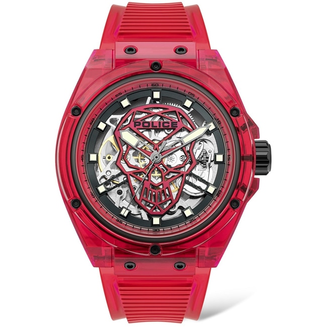 Police Translucent Skeleton Automatic - PL15924JPR/16P