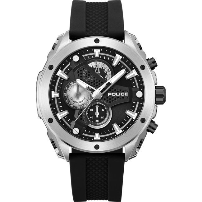 Police Wyvern Chronograph Silbrig / Schwarz - PEWGO0093001