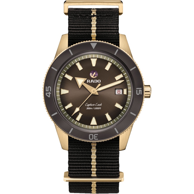 Rado Captain Cook XL Automatik Bronze / Nato braun Rado Captain Cook XL Automatik Bronze / Nato braun - R32504307