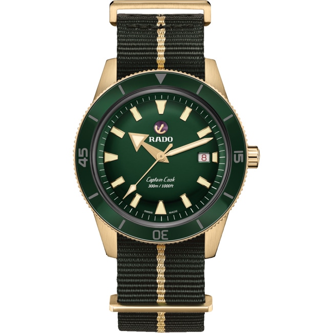 Rado Captain Cook XL Automatik Bronze / Nato grün Rado Captain Cook XL Automatik Bronze / Nato grün - R32504317