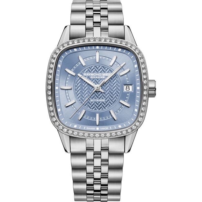 Raymond Weil Freelancer Square Automatique Diamonds Bleu glacier - 2490-STS-50061